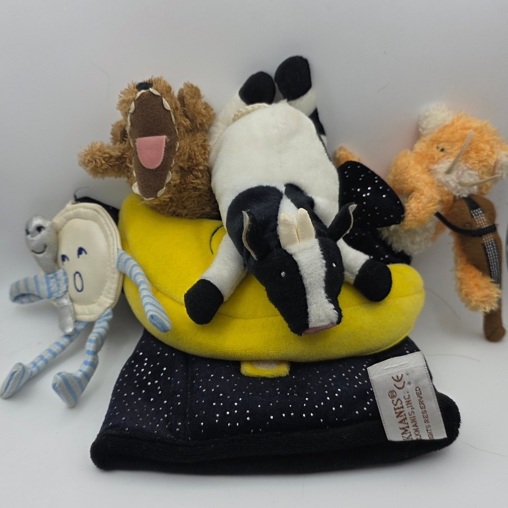Folkmanis Hey Diddle Diddle Puppet OS Black Vintage Nursery Rhyme Toy Good Cond